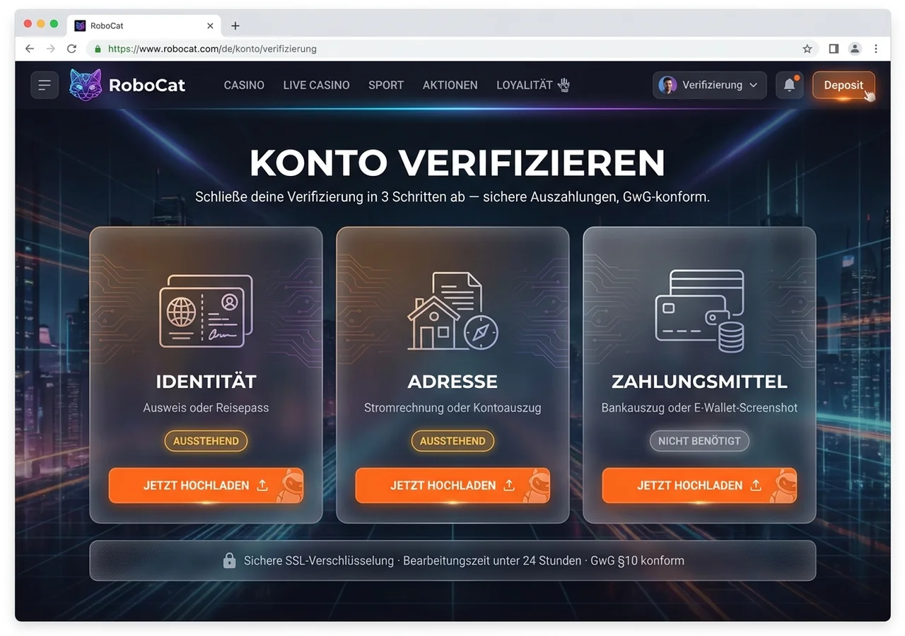Vérification du compte (KYC) – Robocat